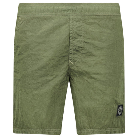 Stone Island Compass Chrome Swim Shorts Military Green - Boinclo - Outlet Sale Under Retail