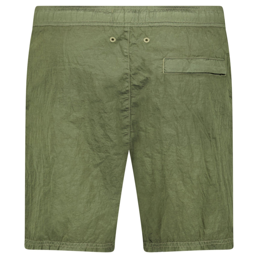 Stone Island Compass Chrome Swim Shorts Military Green - Boinclo - Outlet Sale Under Retail