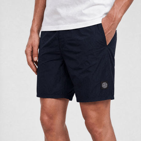 Stone Island Compass Chrome Swim Shorts Navy - Boinclo - Outlet Sale Under Retail