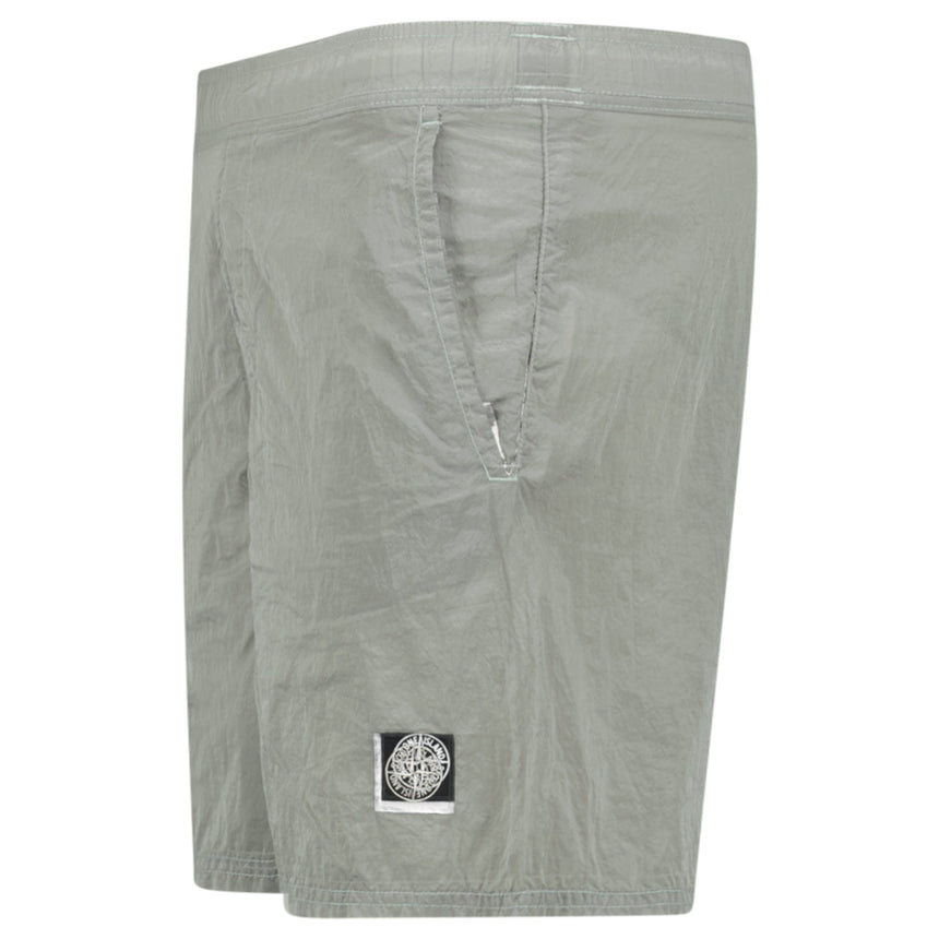 Stone Island Compass Chrome Swim Shorts Pearl Grey - Boinclo - Outlet Sale Under Retail