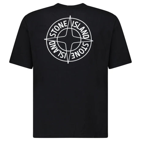 Stone Island Compass - Print Crewneck T-Shirt in Black - Boinclo - Outlet Sale Under Retail