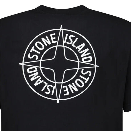 Stone Island Compass - Print Crewneck T-Shirt in Black - Boinclo - Outlet Sale Under Retail