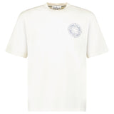 Stone Island Compass - Print Crewneck T-Shirt in Ivory - Boinclo - Outlet Sale Under Retail