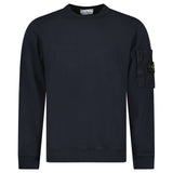 Stone Island Cotton Fleece Pocket Crewneck Sweatshirt in Navy - Boinclo - Outlet Sale Under Retail