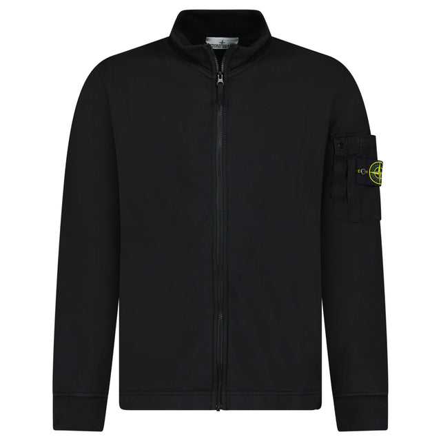 Stone Island Cotton Fleece Track Jacket in Black - Boinclo - Outlet Sale Under Retail