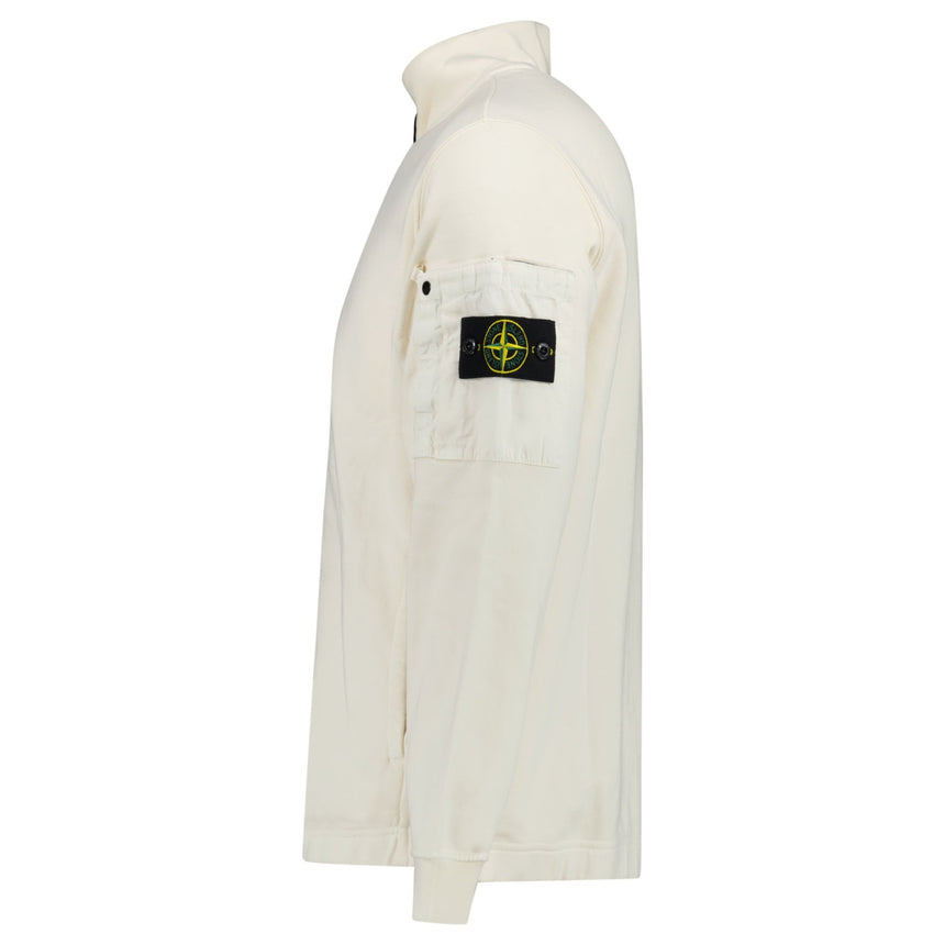 Stone Island Cotton Fleece Track Jacket in Ivory - Boinclo - Outlet Sale Under Retail