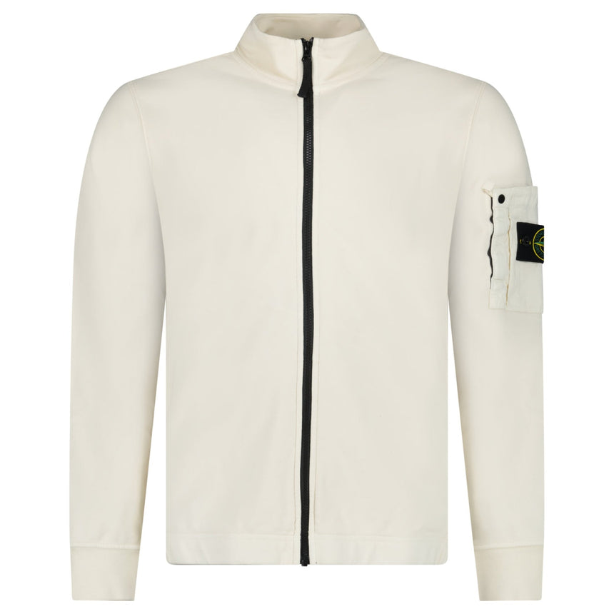 Stone Island Cotton Fleece Track Jacket in Ivory - Boinclo - Outlet Sale Under Retail