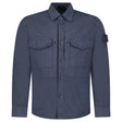 Stone Island Cotton Linen Canvas S.I. Ghost Overshirt in Navy - Boinclo - Outlet Sale Under Retail