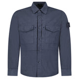 Stone Island Cotton Linen Canvas S.I. Ghost Overshirt in Navy - Boinclo - Outlet Sale Under Retail