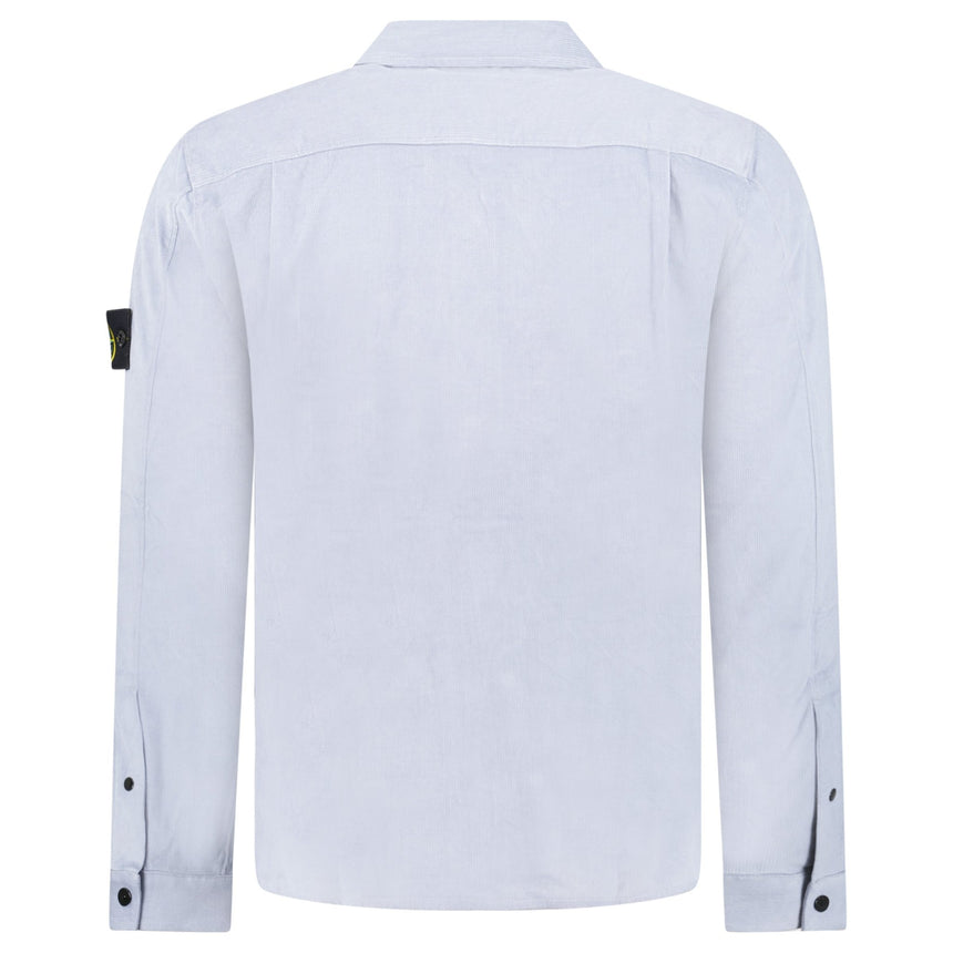 Stone Island Cotton Micro-Corduroy Overshirt in Avio Blue - Boinclo - Outlet Sale Under Retail