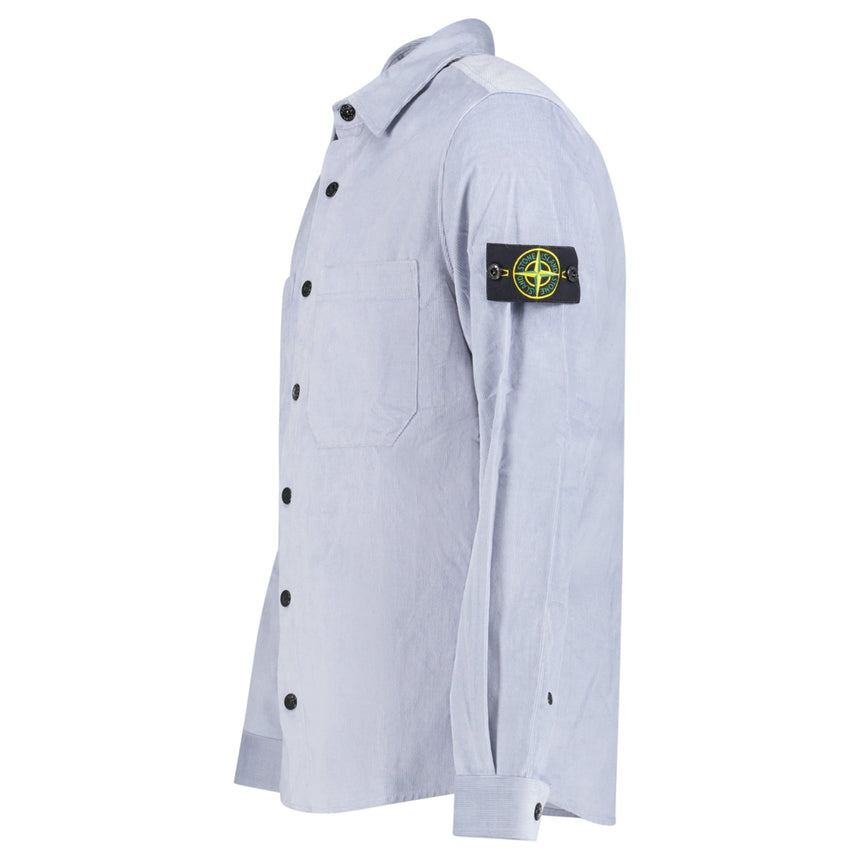 Stone Island Cotton Micro-Corduroy Overshirt in Avio Blue - Boinclo - Outlet Sale Under Retail