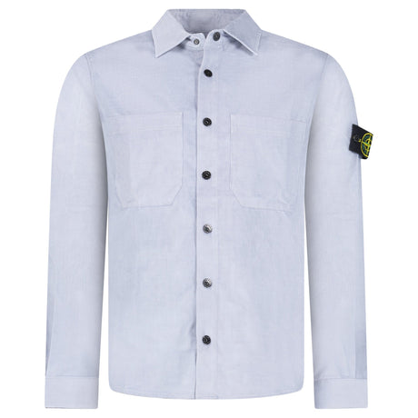 Stone Island Cotton Micro-Corduroy Overshirt in Avio Blue - Boinclo - Outlet Sale Under Retail