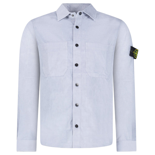 Stone Island Cotton Micro-Corduroy Overshirt in Avio Blue - Boinclo - Outlet Sale Under Retail