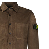 Stone Island Cotton Micro-Corduroy Overshirt in Shadow Brown - Boinclo - Outlet Sale Under Retail