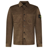 Stone Island Cotton Micro-Corduroy Overshirt in Shadow Brown - Boinclo - Outlet Sale Under Retail
