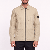 Stone Island Cotton Ripstop Zip Overshirt in Desert Beige - Boinclo - Outlet Sale Under Retail