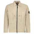 Stone Island Cotton Ripstop Zip Overshirt in Desert Beige - Boinclo - Outlet Sale Under Retail