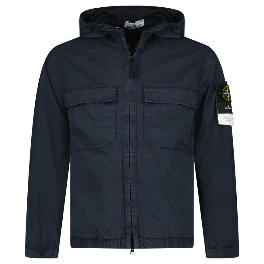 Stone Island Cotton Twill Hooded Jacket in Navy - Boinclo - Outlet Sale Under Retail