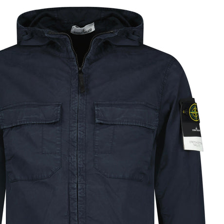 Stone Island Cotton Twill Hooded Jacket in Navy - Boinclo - Outlet Sale Under Retail
