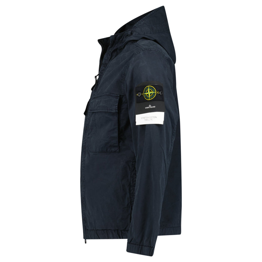 Stone Island Cotton Twill Hooded Jacket in Navy - Boinclo - Outlet Sale Under Retail