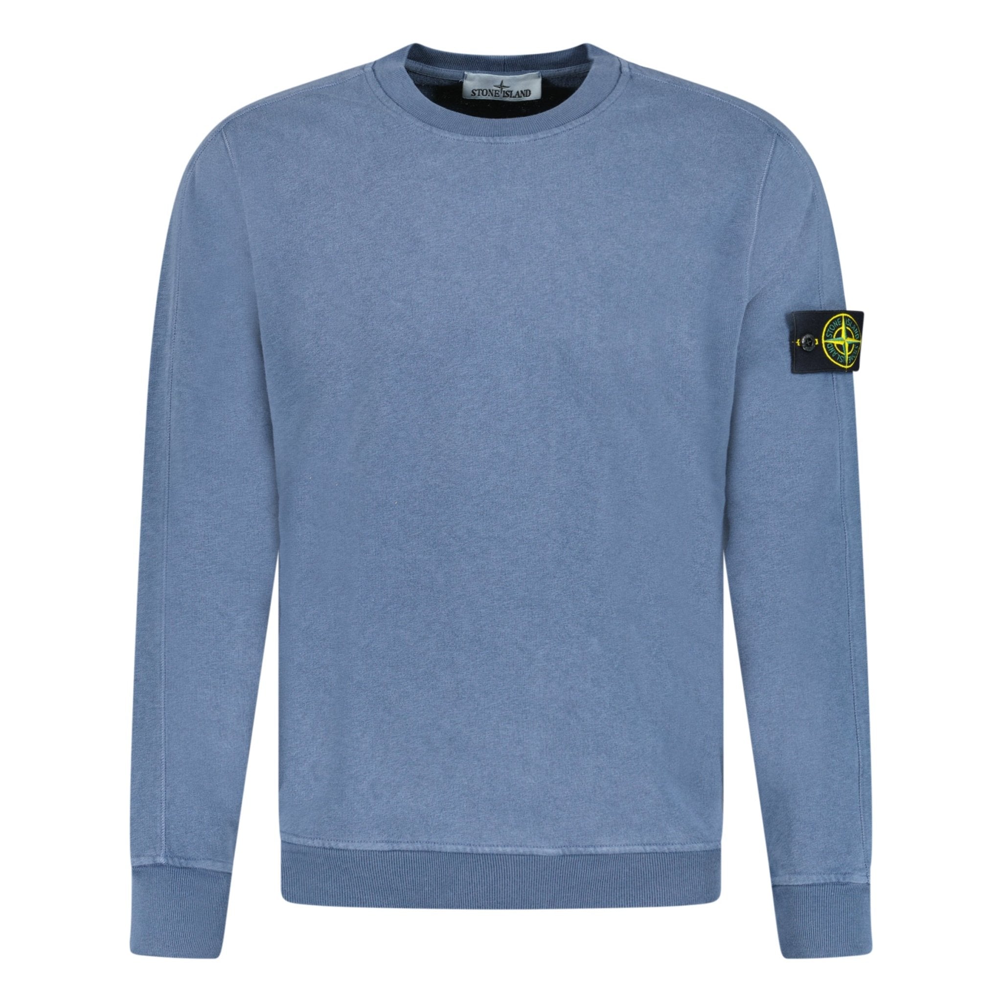 Light Blue Stone Island Sweatshirt Stone Island Crew Neck Light