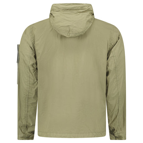Stone Island Crinkle Reps NY Hooded Jacket in Military Green - Boinclo - Outlet Sale Under Retail