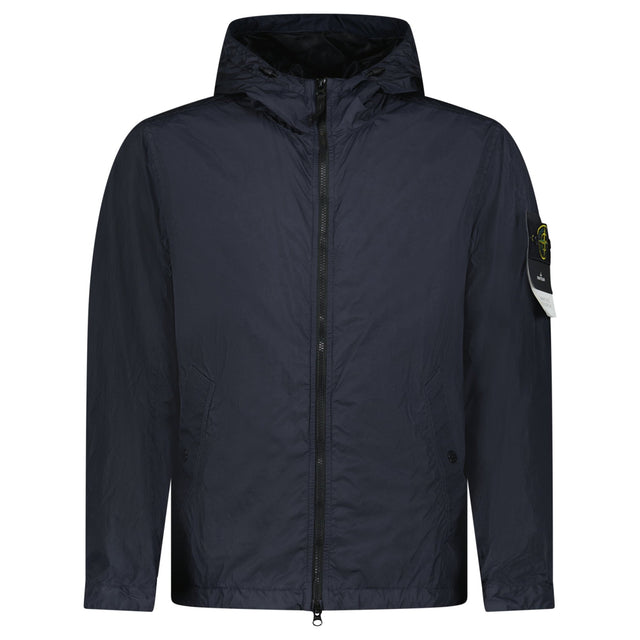 Stone Island Crinkle Reps NY Hooded Jacket in Navy - Boinclo - Outlet Sale Under Retail