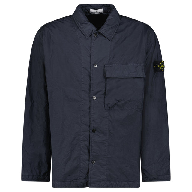 Stone Island Crinkle Reps NY Padded Overshirt in Navy - Boinclo - Outlet Sale Under Retail
