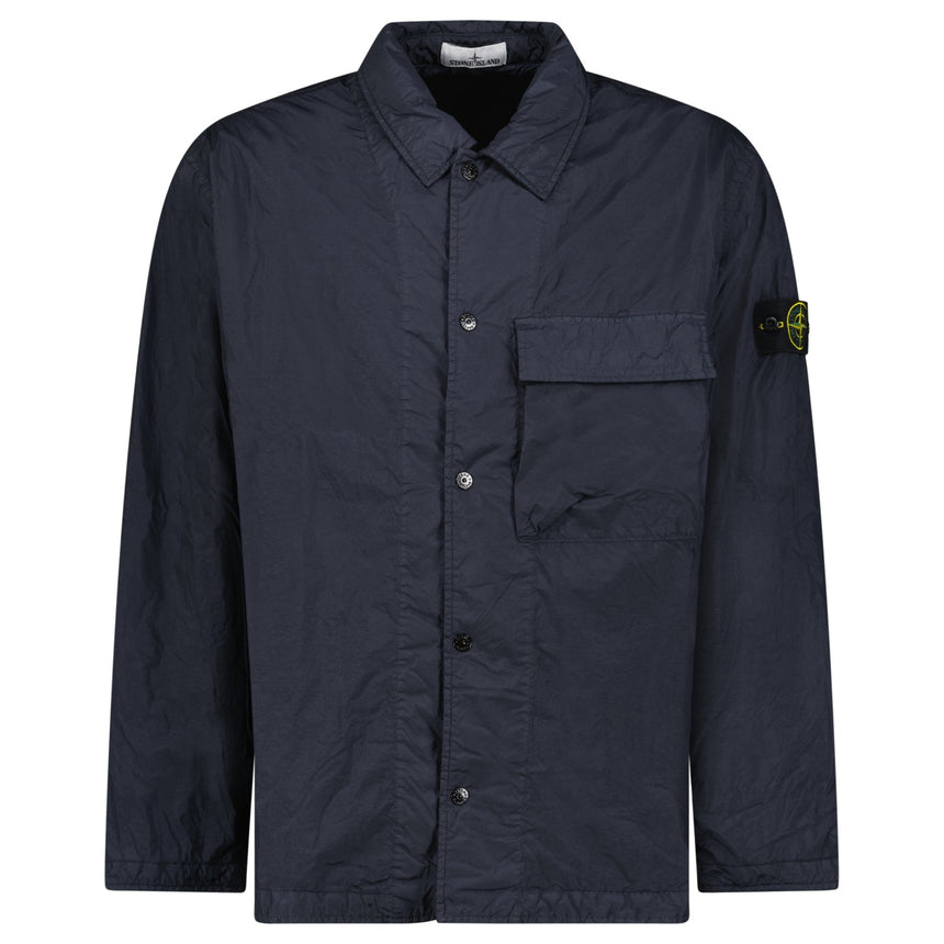 Stone Island Crinkle Reps NY Padded Overshirt in Navy - Boinclo - Outlet Sale Under Retail