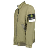 Stone Island Crinkle Reps NY Stand Collar Jacket in Military Green - Boinclo - Outlet Sale Under Retail