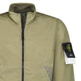 Stone Island Crinkle Reps NY Stand Collar Jacket in Military Green - Boinclo - Outlet Sale Under Retail