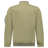 Stone Island Crinkle Reps NY Stand Collar Jacket in Military Green - Boinclo - Outlet Sale Under Retail