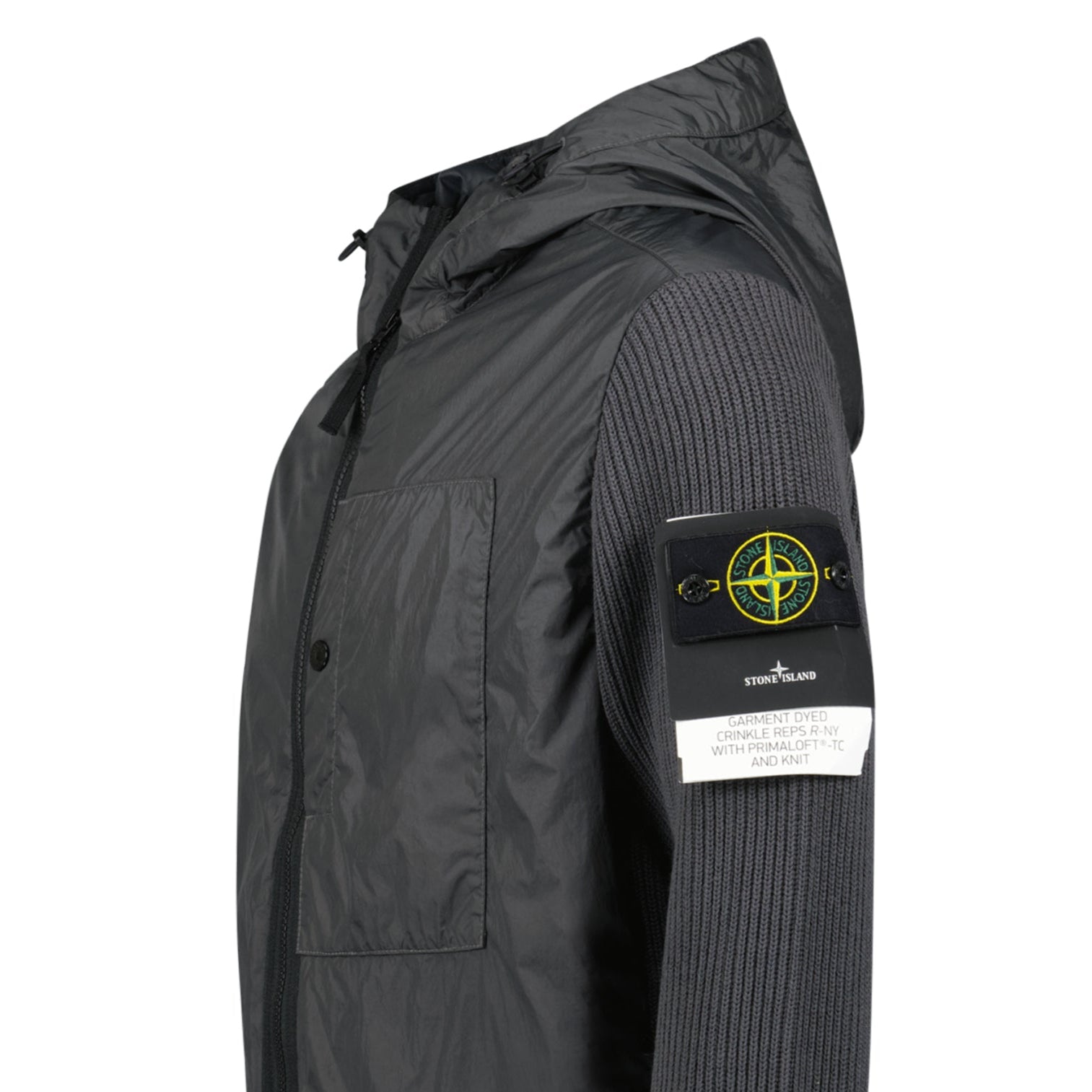Stone Island Crinkle Reps R-NY Wind Resistant Jacket in Lead
