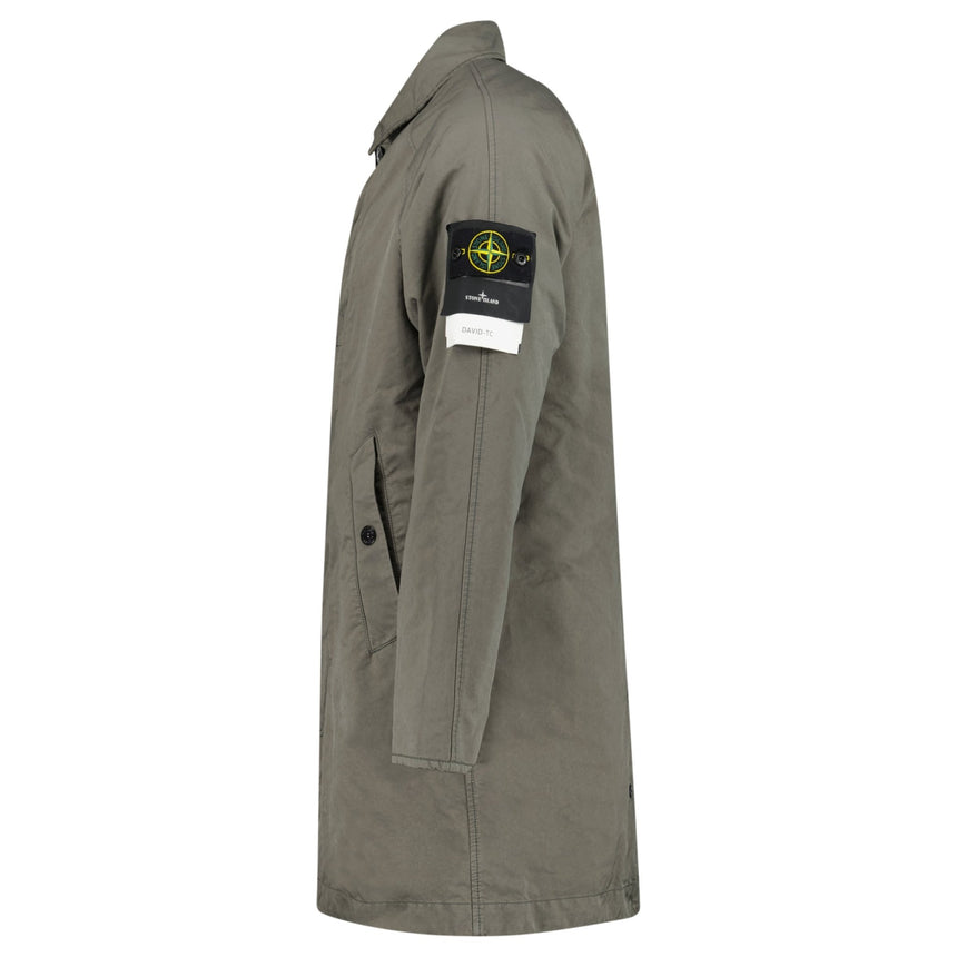 Stone Island David-TC Coat in Khaki Green - Boinclo - Outlet Sale Under Retail