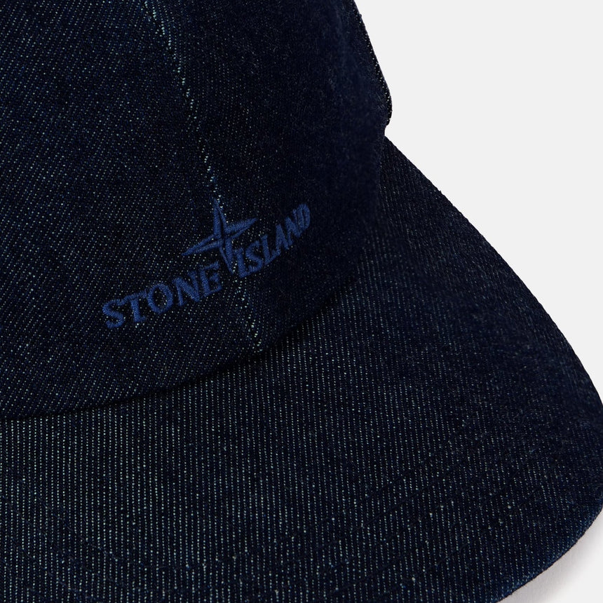 Stone Island Denim-Rinsed Baseball Cap in Blue - Boinclo - Outlet Sale Under Retail
