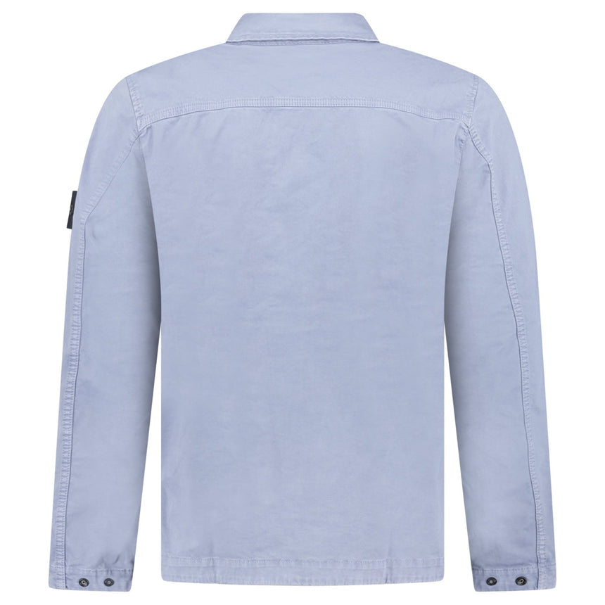 Stone Island Dense Cotton Twill-TC Overshirt in Air Force Blue - Boinclo - Outlet Sale Under Retail