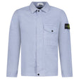 Stone Island Dense Cotton Twill-TC Overshirt in Air Force Blue - Boinclo - Outlet Sale Under Retail
