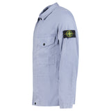 Stone Island Dense Cotton Twill-TC Overshirt in Air Force Blue - Boinclo - Outlet Sale Under Retail