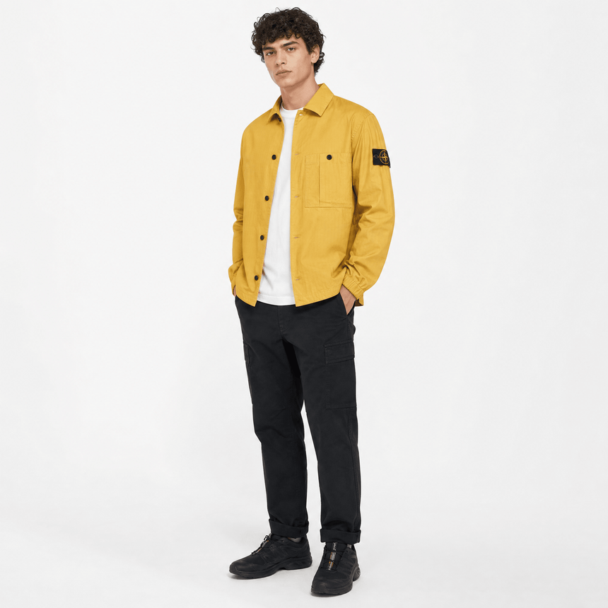Stone Island Double-Coated Cotton Ripstop Overshirt in Mustard - Boinclo - Outlet Sale Under Retail
