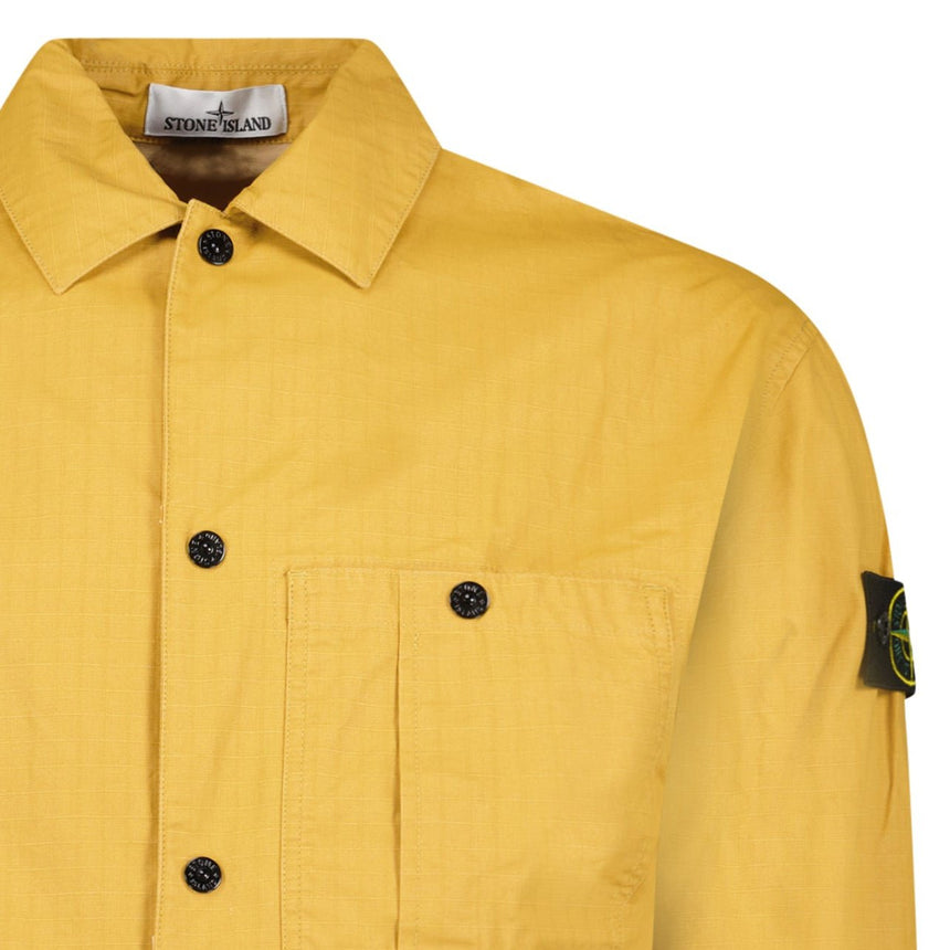 Stone Island Double-Coated Cotton Ripstop Overshirt in Mustard - Boinclo - Outlet Sale Under Retail
