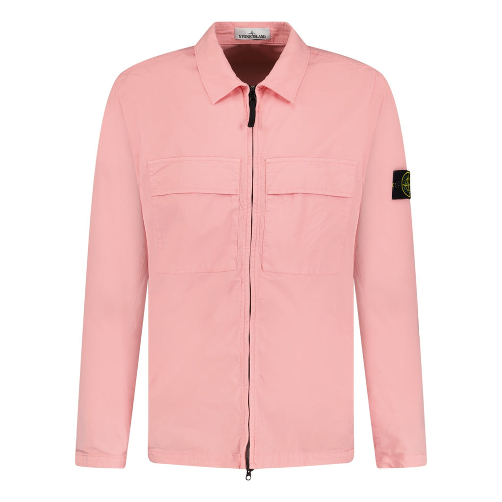 Stone Island Dye Washed 2 Pocket Overshirt Rosa Pink - Boinclo ltd - Outlet Sale Under Retail