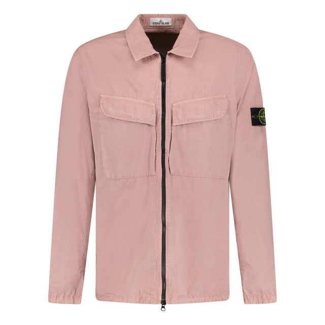 Stone Island Dye Washed 2 Pocket Overshirt Rosa Quartz - Boinclo ltd - Outlet Sale Under Retail