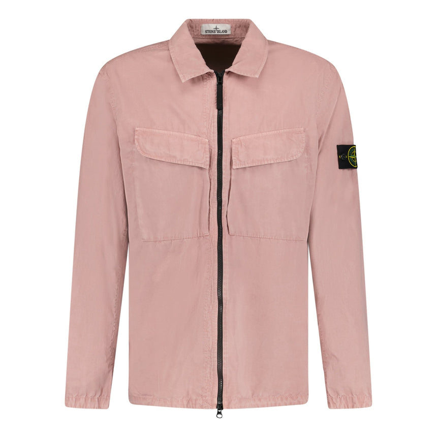 Stone Island Dye Washed 2 Pocket Overshirt Rosa Quartz - Boinclo ltd - Outlet Sale Under Retail