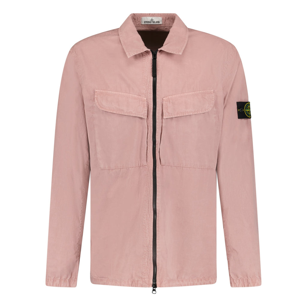Stone Island Dye Washed 2 Pocket Overshirt Rosa Quartz - Boinclo ltd - Outlet Sale Under Retail