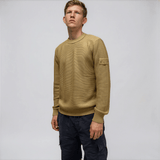 Stone Island Ghost Cotton Cashmere Crewneck Jumper in Dark Beige - Boinclo - Outlet Sale Under Retail