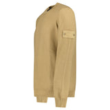 Stone Island Ghost Cotton Cashmere Crewneck Jumper in Dark Beige - Boinclo - Outlet Sale Under Retail