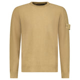 Stone Island Ghost Cotton Cashmere Crewneck Jumper in Dark Beige - Boinclo - Outlet Sale Under Retail