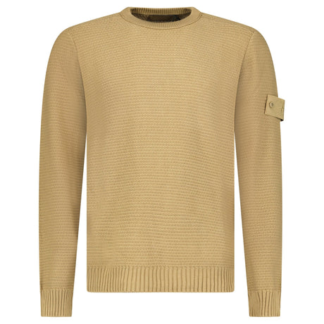 Stone Island Ghost Cotton Cashmere Crewneck Jumper in Dark Beige - Boinclo - Outlet Sale Under Retail