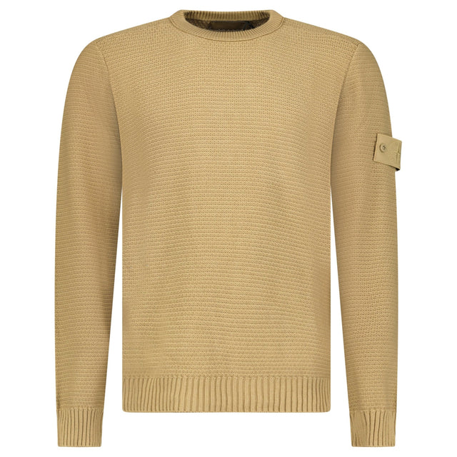 Stone Island Ghost Cotton Cashmere Crewneck Jumper in Dark Beige - Boinclo - Outlet Sale Under Retail