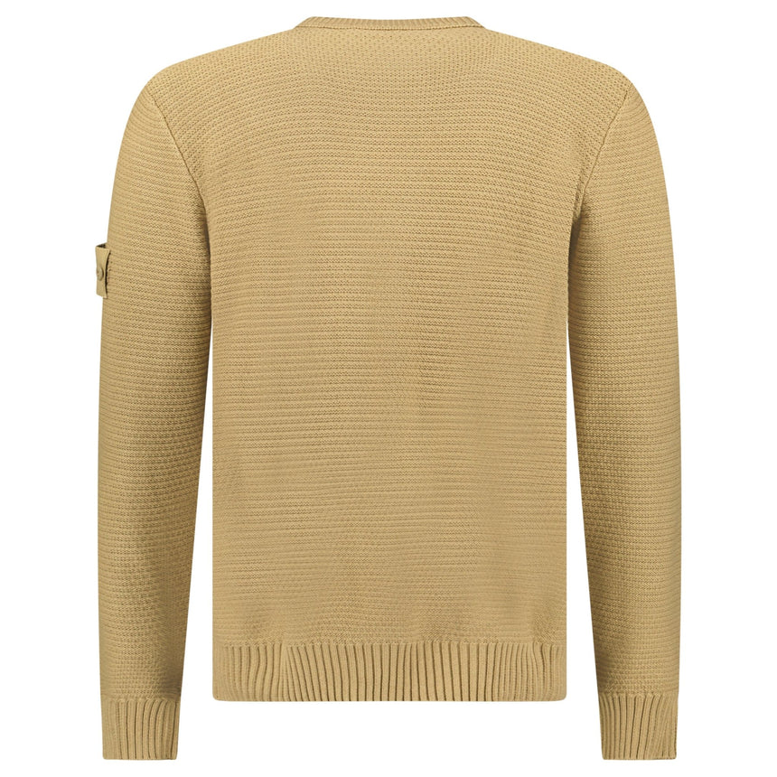 Stone Island Ghost Cotton Cashmere Crewneck Jumper in Dark Beige - Boinclo - Outlet Sale Under Retail